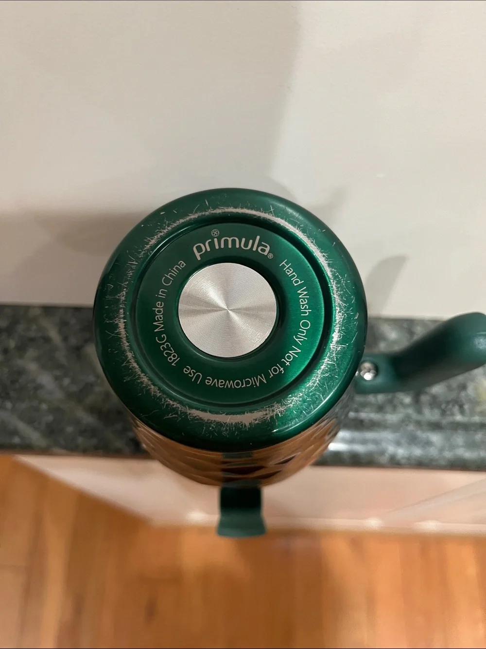Green Insulated Travel Mug with Handle - Primula 10 ounce